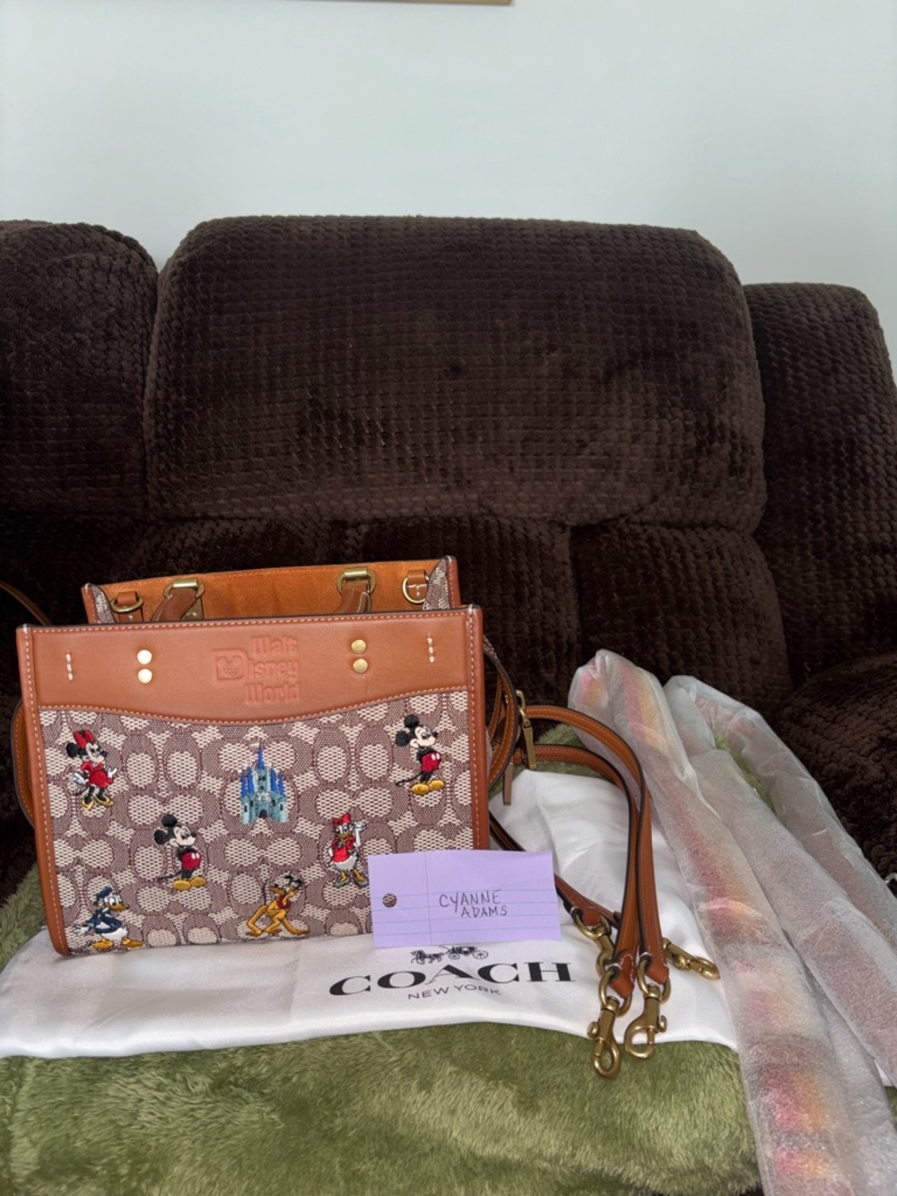 Coach x Disney Rogue 25 Signature Textile Jacquard - Mickey Minnie Donald Goofy